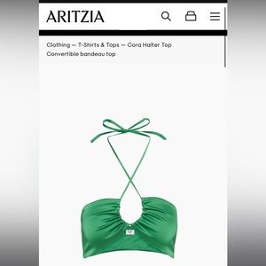 ✨brand new✨ aritizia / sunday best cora halter convertible bandeau top